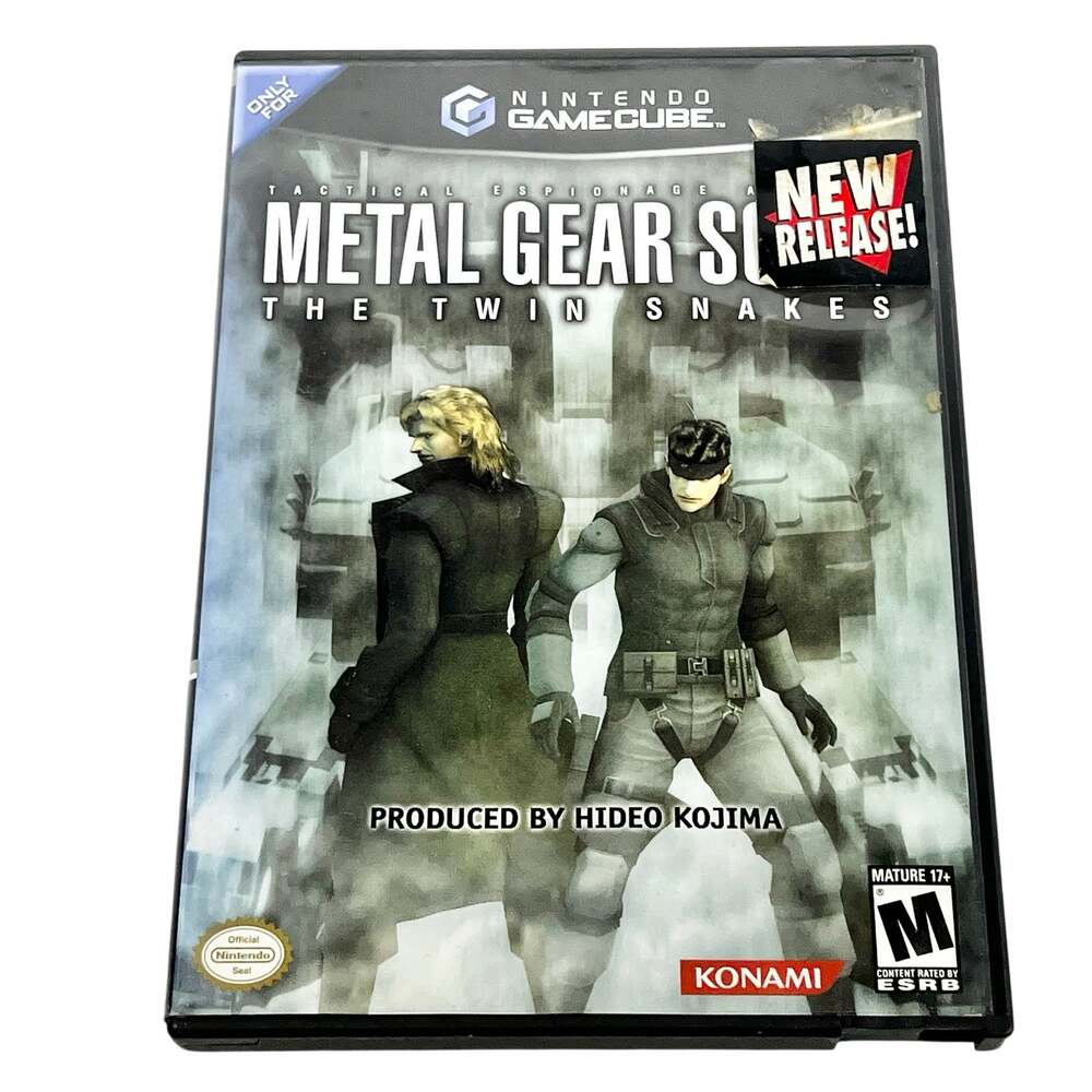 Metal Gear Solid The Twin Snakes Nintendo GameCube 2004 Black Label CIB 2 Disc